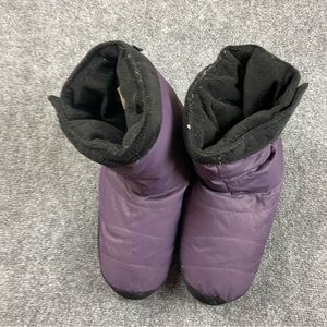 REI Women’s Duck Down Puffer Camp Booties Purple/Black size: Large